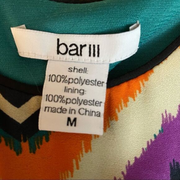 Bar III Chevron Print Dress - M - Picture 4 of 6